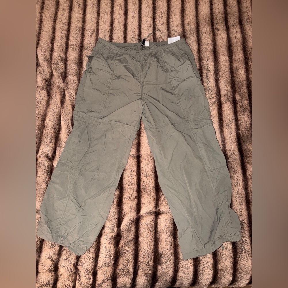 H&M Divided Parachute Nylon Pants | Sage Green | Size XL